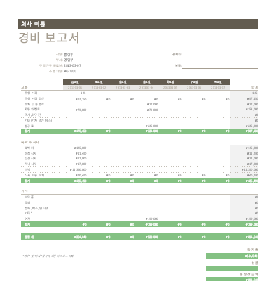 경비 보고서